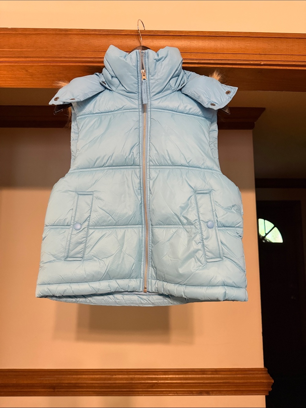 American Eagle Outfitters Light Blue Puffer Vest